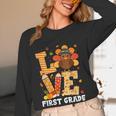 Thanksgiving Love First Grade Teacher Turkey Autumn Fall For Men Women Girls Kids Women Long Sleeve T-Shirt, novelty gifts, funny gifts Thanksgiving Love First Grade Teacher Turkey Autumn Fall For Men Women Girls Kids Women Long Sleeve T-Shirt, novelty gifts, funny gifts