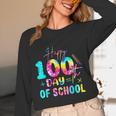 Tie Dye Happy 100th Day Of School Teacher Student 100 Days Women Long Sleeve T-Shirt, novelty gifts, funny gifts Tie Dye Happy 100th Day Of School Teacher Student 100 Days Women Long Sleeve T-Shirt, novelty gifts, funny gifts