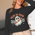 Trick Or Teach Groovy Retro Ghost Halloween Teacher Kids Women Long Sleeve T-Shirt, novelty gifts, funny gifts Trick Or Teach Groovy Retro Ghost Halloween Teacher Kids Women Long Sleeve T-Shirt, novelty gifts, funny gifts