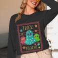 Trick Or Teach Neon Ghost Flower Teacher Spooky Halloween Women Long Sleeve T-Shirt, novelty gifts, funny gifts Trick Or Teach Neon Ghost Flower Teacher Spooky Halloween Women Long Sleeve T-Shirt, novelty gifts, funny gifts