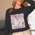 Trick Or Teach Retro Halloween Teacher Look Women Long Sleeve T-Shirt, novelty gifts, funny gifts Trick Or Teach Retro Halloween Teacher Look Women Long Sleeve T-Shirt, novelty gifts, funny gifts