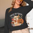 Trick Or Teach Retro Halloween Teacher Women Men Costume Women Long Sleeve T-Shirt, novelty gifts, funny gifts Trick Or Teach Retro Halloween Teacher Women Men Costume Women Long Sleeve T-Shirt, novelty gifts, funny gifts