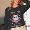 Trick Or Treat Point Your Feet Halloween Ghost Dance Teacher Women Long Sleeve T-Shirt, novelty gifts, funny gifts Trick Or Treat Point Your Feet Halloween Ghost Dance Teacher Women Long Sleeve T-Shirt, novelty gifts, funny gifts