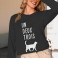 Un Deux Trois Cat Shirt French Teacher Women Long Sleeve T-Shirt, novelty gifts, funny gifts