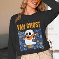 Van Ghost Art Teacher Halloween Van Gogh Starry Night Women Long Sleeve T-Shirt, novelty gifts, funny gifts