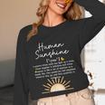 Vintage Human Sunshine Definition Teachers Mom Boss Women Women Long Sleeve T-Shirt, novelty gifts, funny gifts