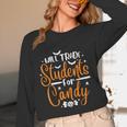 Will Trade Students For Candy Halloween Costume Teacher Women Long Sleeve T-Shirt, novelty gifts, funny gifts Will Trade Students For Candy Halloween Costume Teacher Women Long Sleeve T-Shirt, novelty gifts, funny gifts
