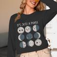 Women Science Teacher Moon Phases Scientist Back To School Women Long Sleeve T-Shirt, novelty gifts, funny gifts