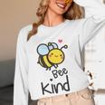 Bee Kind Bumble Bee Anti Bullying Teacher Kindness Matters Women Long Sleeve T-Shirt, novelty gifts, funny gifts
