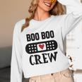 Boo Boo Crew First Aid School Nurse Day Care Teacher Women Long Sleeve T-Shirt, novelty gifts, funny gifts