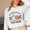 You Cant Scare Me I Teach First Grade Teacher Halloween Women Long Sleeve T-Shirt, novelty gifts, funny gifts