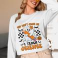 You Can't Scare Me I Teach Science Retro Teacher Halloween Women Long Sleeve T-Shirt, novelty gifts, funny gifts