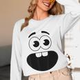 Creepy Carrots Face Teacher Halloween Costume Matching Women Long Sleeve T-Shirt, novelty gifts, funny gifts