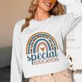 Cute Special Education Leopard Print SPED Teacher Idea Women Long Sleeve T-Shirt, novelty gifts, funny gifts