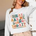 What Are We Doing Today Physical Education PE Teacher Women Women Long Sleeve T-Shirt, novelty gifts, funny gifts What Are We Doing Today Physical Education PE Teacher Women Women Long Sleeve T-Shirt, novelty gifts, funny gifts