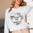 You Are Here Dystopian Venn Diagram English Teacher Bk Women Long Sleeve T-Shirt, novelty gifts, funny gifts