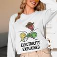 Electricity Explained Physics Nerd I Teacher School Women Long Sleeve T-Shirt, novelty gifts, funny gifts