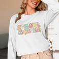 Groovy School Counselor Back To School Teacher Counseling Women Long Sleeve T-Shirt, novelty gifts, funny gifts