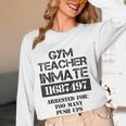 Halloween Gym Teacher Prisoner Costume Women Long Sleeve T-Shirt, novelty gifts, funny gifts
