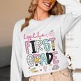 Hello First Grade Teacher Coquette Pencil Bow Back To School Women Long Sleeve T-Shirt, novelty gifts, funny gifts Hello First Grade Teacher Coquette Pencil Bow Back To School Women Long Sleeve T-Shirt, novelty gifts, funny gifts