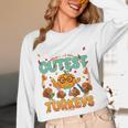 Humor I Teach The Cutest Turkeys Thanksgiving Teacher Women Long Sleeve T-Shirt, novelty gifts, funny gifts