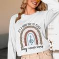 Its A Good Day To Teach Tiny Musicians Music Teacher Rainbow Women Long Sleeve T-Shirt, novelty gifts, funny gifts