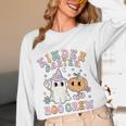 Kindergarten Boo Crew Halloween Floral Ghost Kinder Teacher Women Long Sleeve T-Shirt, novelty gifts, funny gifts Kindergarten Boo Crew Halloween Floral Ghost Kinder Teacher Women Long Sleeve T-Shirt, novelty gifts, funny gifts