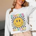 Kindergarten Squad Smile Face Teachers Kids Back To School Women Long Sleeve T-Shirt, novelty gifts, funny gifts