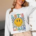 Let's Learn Today Smile Face Back To School For Teacher Kids Women Long Sleeve T-Shirt, novelty gifts, funny gifts