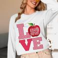 Love Kindergarten Cute Apple School Teacher Women Long Sleeve T-Shirt, novelty gifts, funny gifts Love Kindergarten Cute Apple School Teacher Women Long Sleeve T-Shirt, novelty gifts, funny gifts