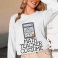 Math Teacher Costume Tshirt Halloween High School Calculator Women Long Sleeve T-Shirt, novelty gifts, funny gifts Math Teacher Costume Tshirt Halloween High School Calculator Women Long Sleeve T-Shirt, novelty gifts, funny gifts