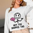 Nerdy Hey You Dropped This Brain Math Teacher Women Long Sleeve T-Shirt, novelty gifts, funny gifts Nerdy Hey You Dropped This Brain Math Teacher Women Long Sleeve T-Shirt, novelty gifts, funny gifts