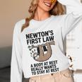 Newtons First Law Physics Jokes Science Teacher Women Long Sleeve T-Shirt, novelty gifts, funny gifts Newtons First Law Physics Jokes Science Teacher Women Long Sleeve T-Shirt, novelty gifts, funny gifts