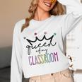 Queen Of My Classroom Colorful Teacher For Men Women Women Long Sleeve T-Shirt, novelty gifts, funny gifts