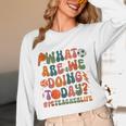 Retro PE Teacher What Are We Doing Today School Coach Women Women Long Sleeve T-Shirt, novelty gifts, funny gifts