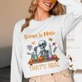 Science Is Magic Halloween Skeleton Students Teacher Women Long Sleeve T-Shirt, novelty gifts, funny gifts