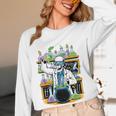 Skeleton Mad Scientist Halloween Costume Science Teacher Women Long Sleeve T-Shirt, novelty gifts, funny gifts Skeleton Mad Scientist Halloween Costume Science Teacher Women Long Sleeve T-Shirt, novelty gifts, funny gifts