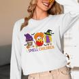 I Smell Children Witch Teacher Halloween Trick Or Teach Women Long Sleeve T-Shirt, novelty gifts, funny gifts