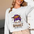 Spooky Paraprofessional Life Halloween Messy Bun Teacher For Men Women Women Long Sleeve T-Shirt, novelty gifts, funny gifts Spooky Paraprofessional Life Halloween Messy Bun Teacher For Men Women Women Long Sleeve T-Shirt, novelty gifts, funny gifts