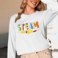 Steam Teacher Science Tech Engineering Arts Maker Women Long Sleeve T-Shirt, novelty gifts, funny gifts