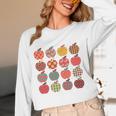 Teacher Apple Back To School Art For School Supplies Women Long Sleeve T-Shirt, novelty gifts, funny gifts