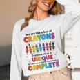 Teacher We Are Like a Box Of Crayons Back To School Women Long Sleeve T-Shirt, novelty gifts, funny gifts