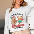 Teacher Of Smart Cookies Cute Gingerbread Teacher Christmas Women Long Sleeve T-Shirt, novelty gifts, funny gifts