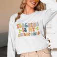 Teaching Is My Superpower Vintage Groovy University Teacher Women Long Sleeve T-Shirt, novelty gifts, funny gifts Teaching Is My Superpower Vintage Groovy University Teacher Women Long Sleeve T-Shirt, novelty gifts, funny gifts