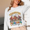 Thankful For My Preschool Turkeys Thanksgiving Teacher Fall Women Long Sleeve T-Shirt, novelty gifts, funny gifts Thankful For My Preschool Turkeys Thanksgiving Teacher Fall Women Long Sleeve T-Shirt, novelty gifts, funny gifts