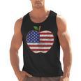 American Flag Teachers Students Apple 4th Of July Vintage Men Tank Top, trending gift