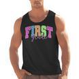 Back To School Neon Checkered First Grade Colorful Teacher Men Tank Top, First Grade Teacher Gifts, trending gift