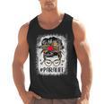 Bleached Teacher Para Life Paraprofessional Cute Messy Bun For Men Women Girls Kids Men Tank Top, trending gift