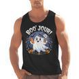Boo Jour Ghost Halloween French Teacher Cute Coffe Croissant Men Tank Top, trending gift
