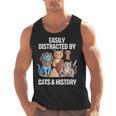 Easily Distracted By Cats & History Teacher Women Men Men Tank Top, History Teacher Gifts, trending gift Easily Distracted By Cats & History Teacher Women Men Men Tank Top, History Teacher Gifts, trending gift